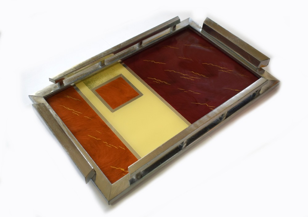 Art Deco Modernist Geometric Tray, Circa 1930 View II