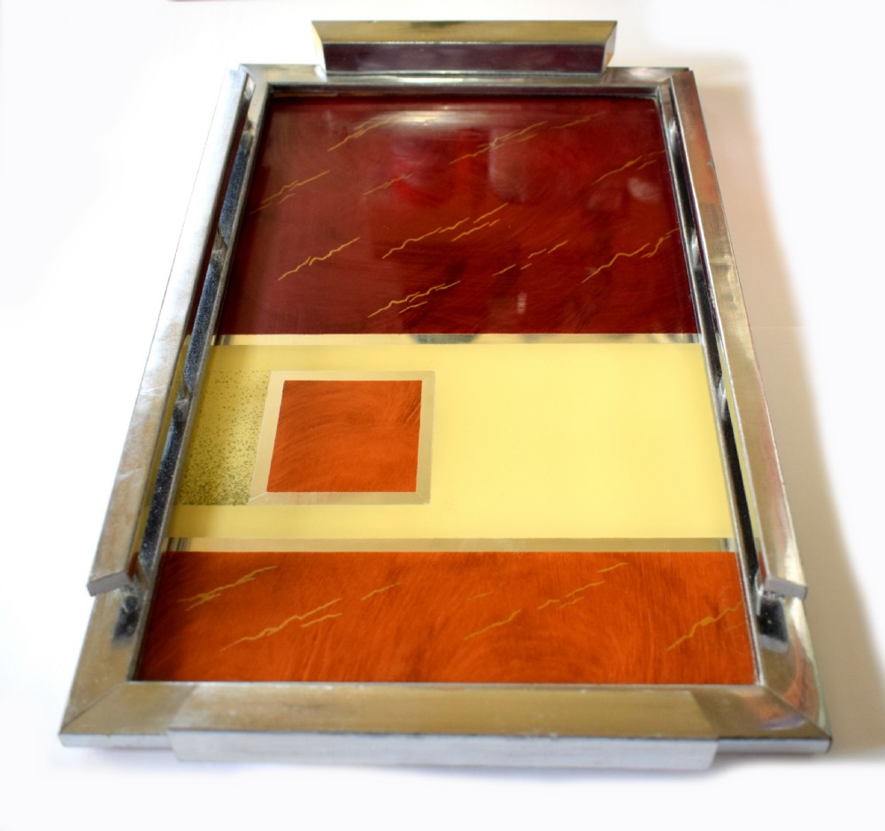 Art Deco Modernist Geometric Tray, Circa 1930 View III