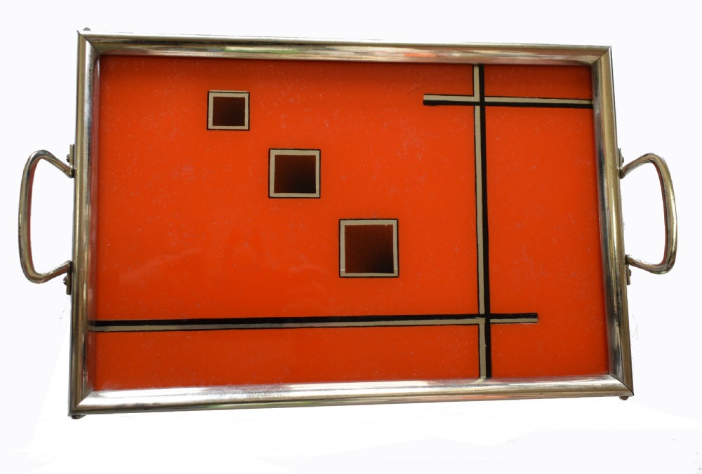 Art Deco Modernist Geometric Tray, Circa 1930