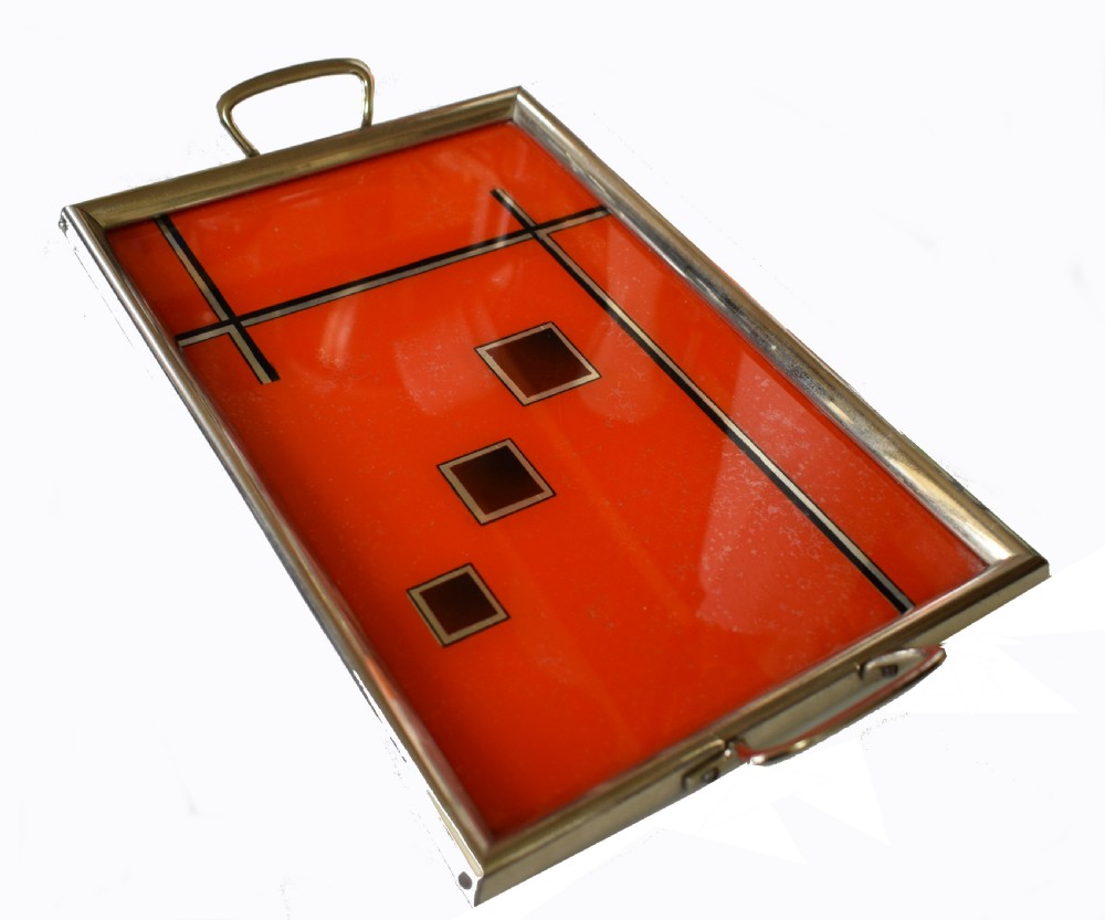 Art Deco Modernist Geometric Tray, Circa 1930 View III