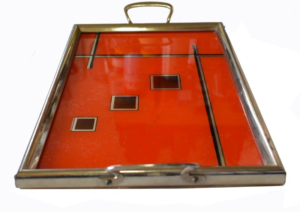 Art Deco Modernist Geometric Tray, Circa 1930 View IV
