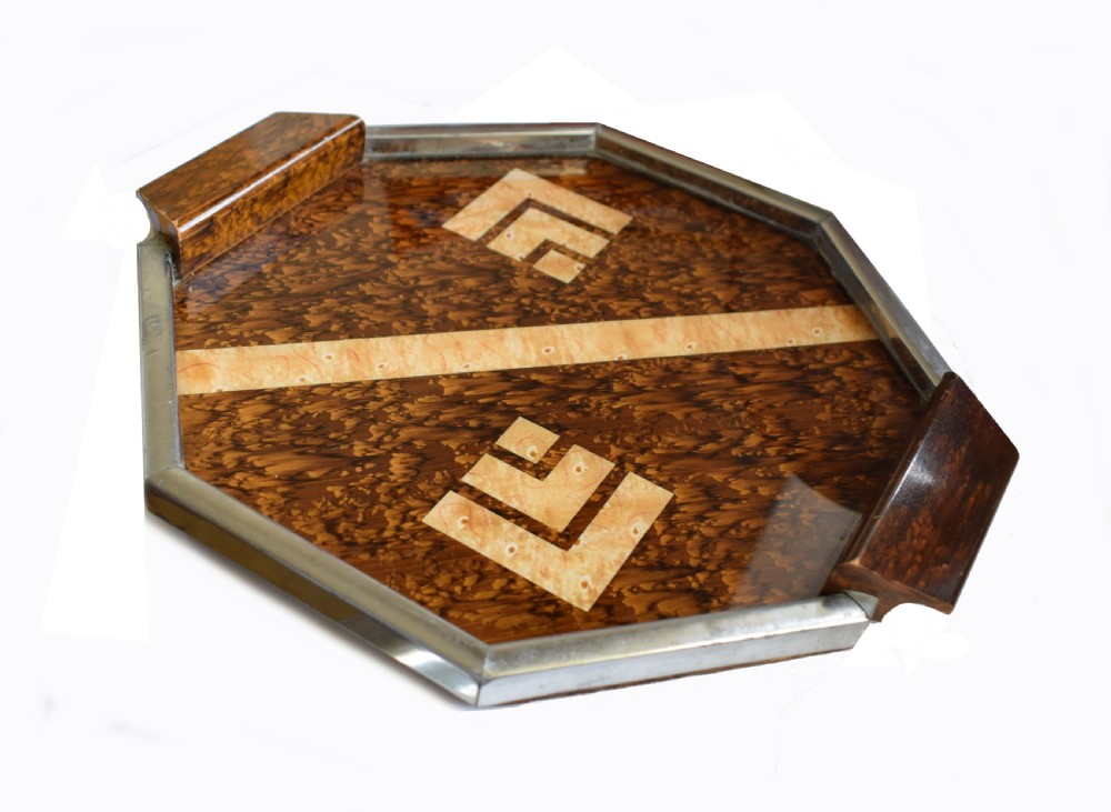 Very Stylish 1930's Art Deco French Drinks Tray View II