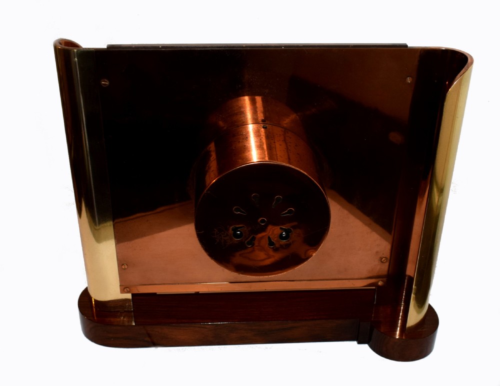 Very large Art Deco Streamline Modernist 8 Day Mantle Clock, circa 1930 View VI