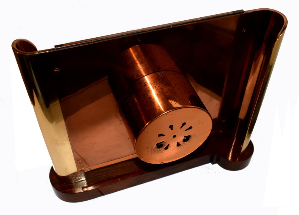Very large Art Deco Streamline Modernist 8 Day Mantle Clock, circa 1930 View VII