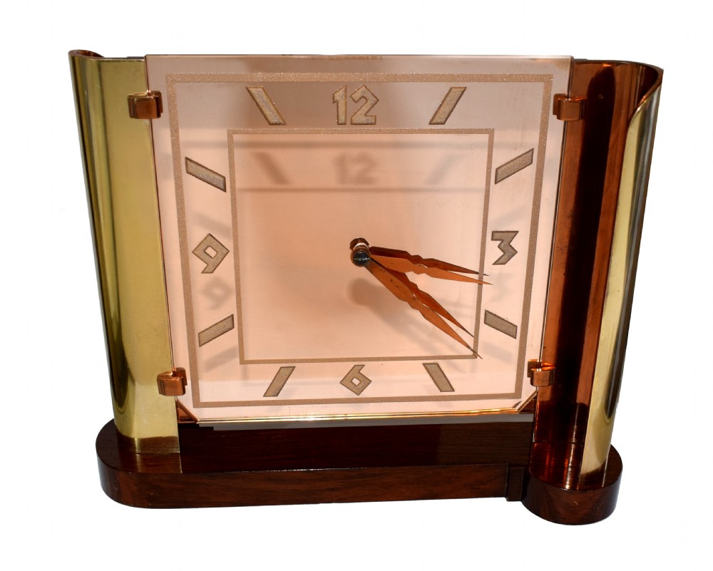 Very large Art Deco Streamline Modernist 8 Day Mantle Clock, circa 1930