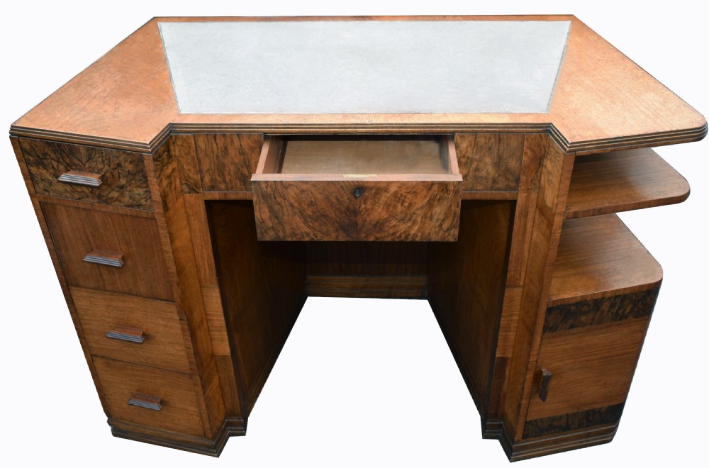 Art Deco Walnut Desk, Circa 1936 View III