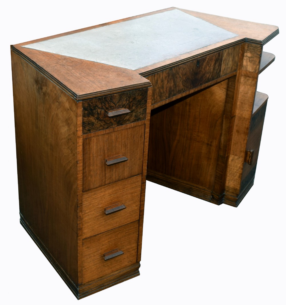 Art Deco Walnut Desk, Circa 1936 View V
