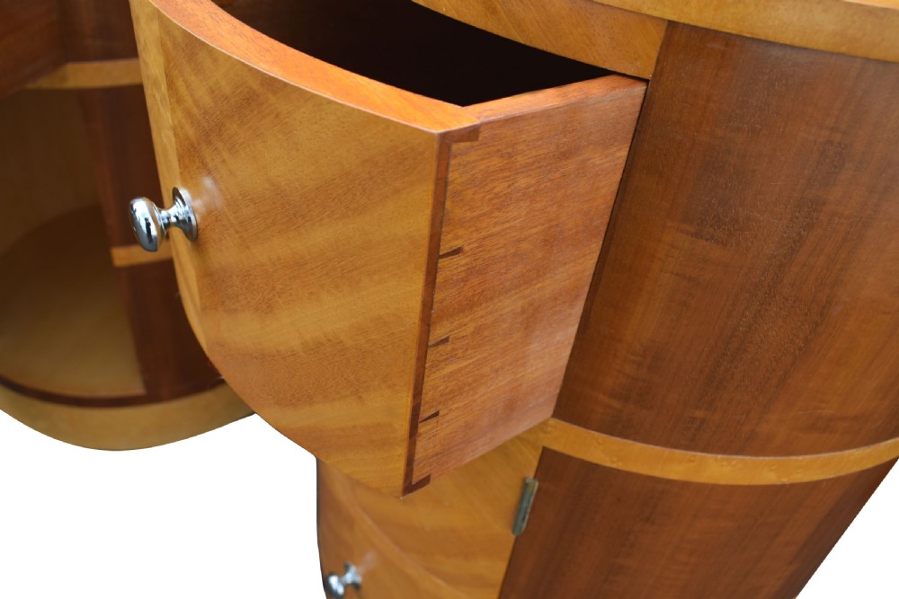 Matching Pair Of Art Deco Bedside Cabinets , Circa 1930 View IV