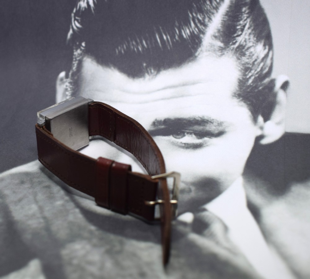 Never Used Art Deco Gents Wrist Watch, 1930's, Marcella View IV