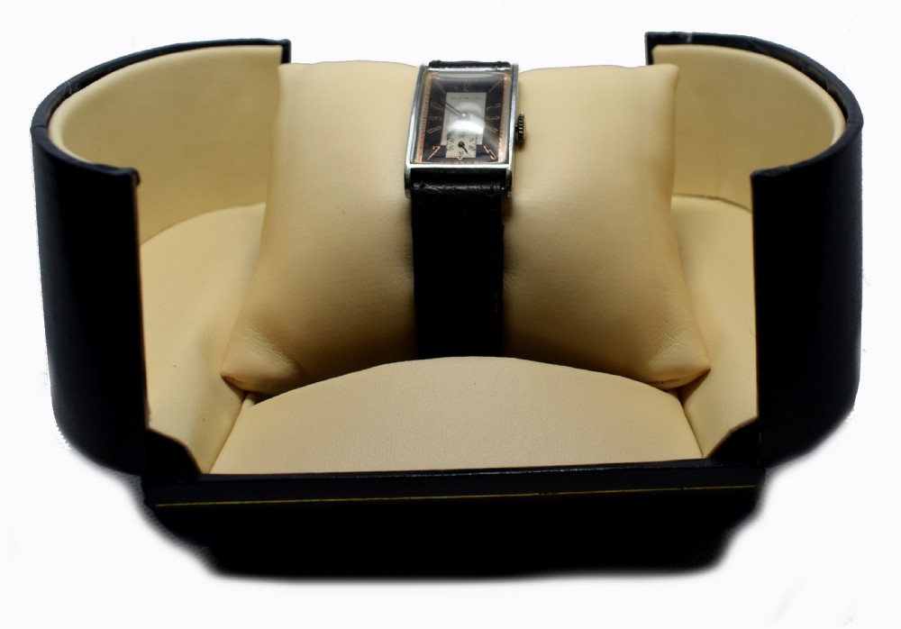 Art Deco Gents Tank Style Watch By Rubur View V