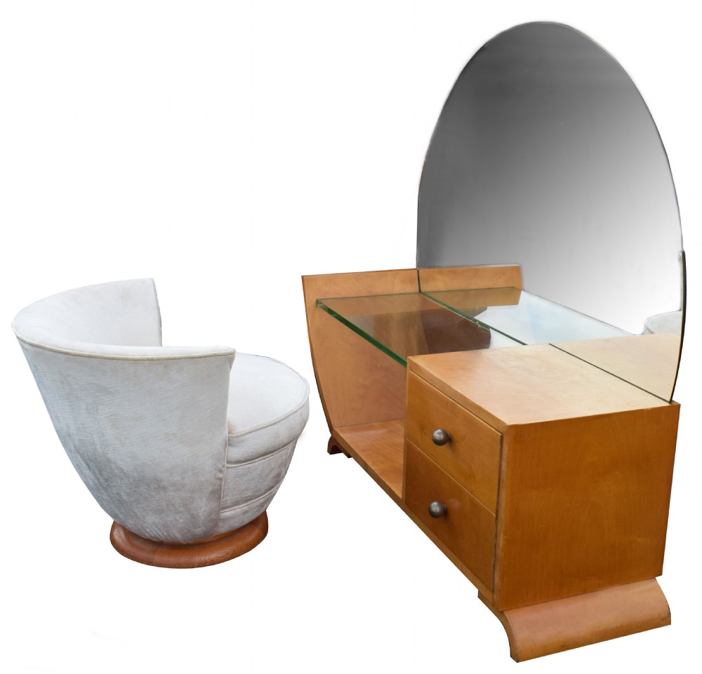 Art Deco Dressing Table And Stool, circa 1930 View XII