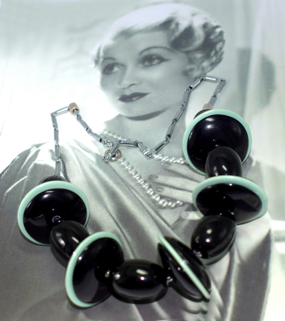 Art Deco Statement Necklace By Jacob Bengel, Circa 1930 View II