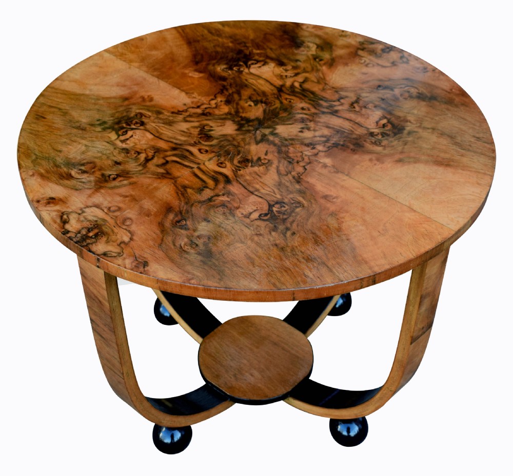 Art Deco Circular Walnut Occasional Table View II