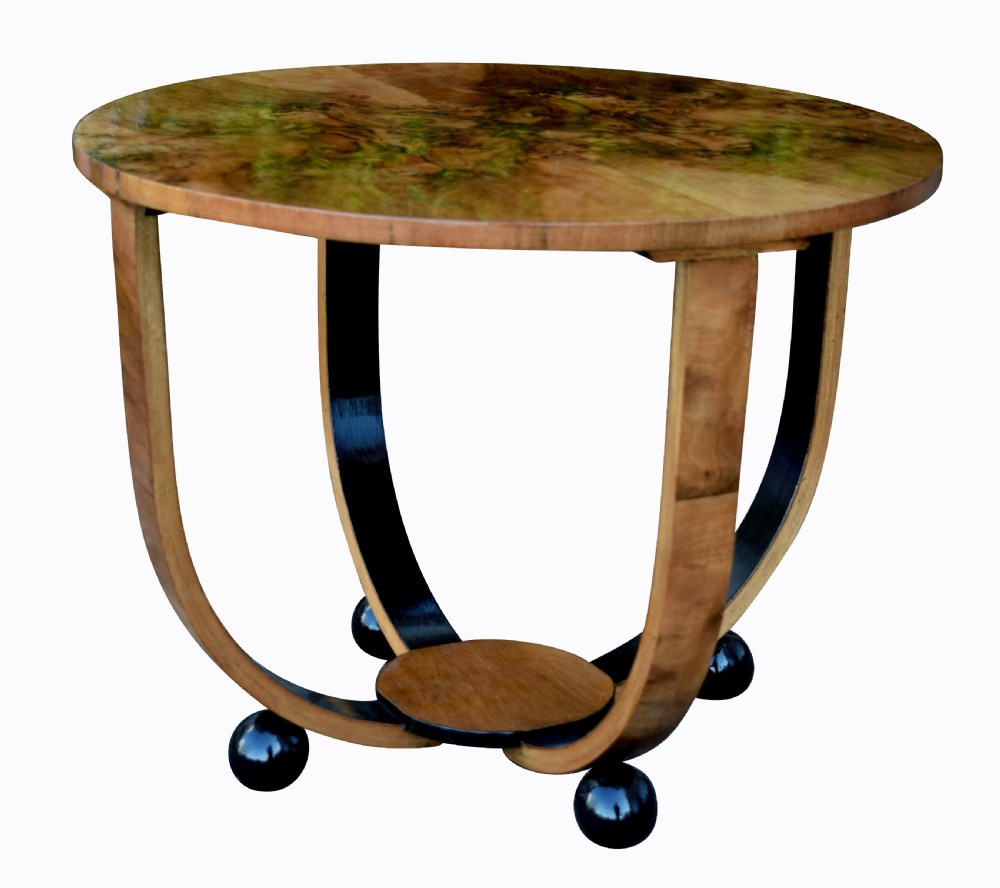 Art Deco Circular Walnut Occasional Table View IV