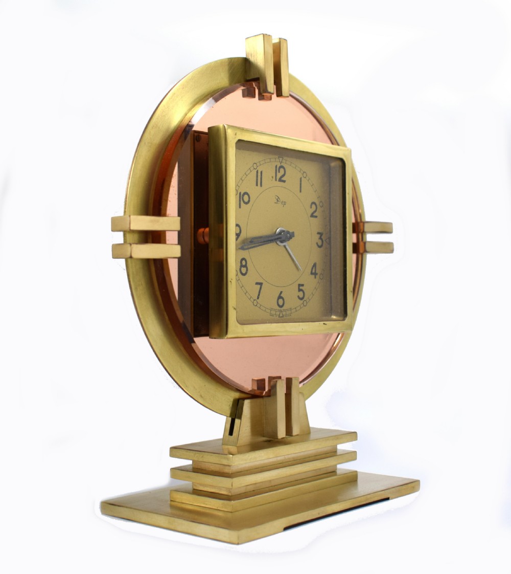 Rare Art Deco Machine Age Clock by Dep, Circa 1930 View II