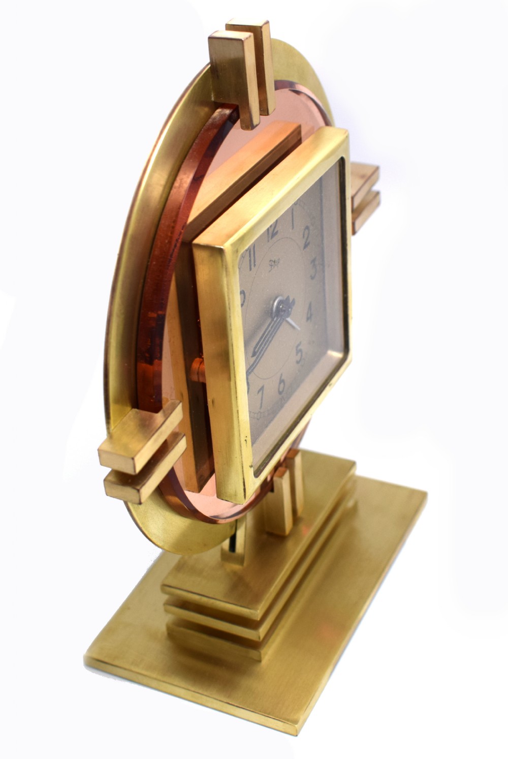 Rare Art Deco Machine Age Clock by Dep, Circa 1930 View III