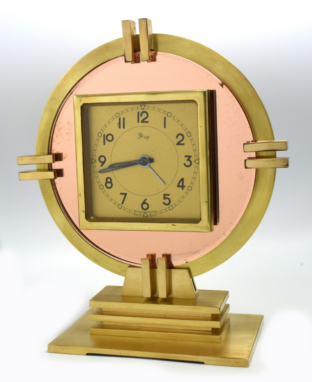 Rare Art Deco Machine Age Clock by Dep, Circa 1930 View VI