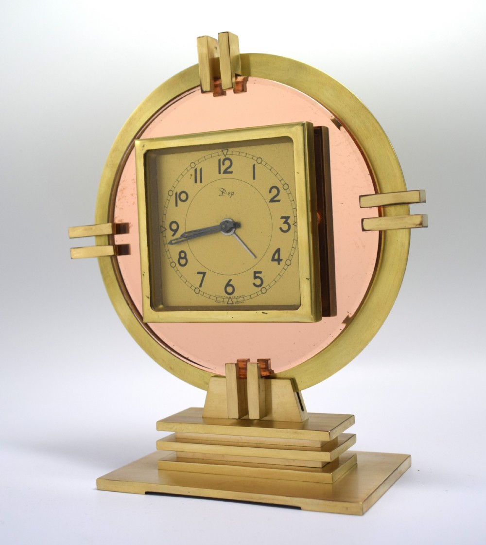 Rare Art Deco Machine Age Clock by Dep, Circa 1930 View VIII