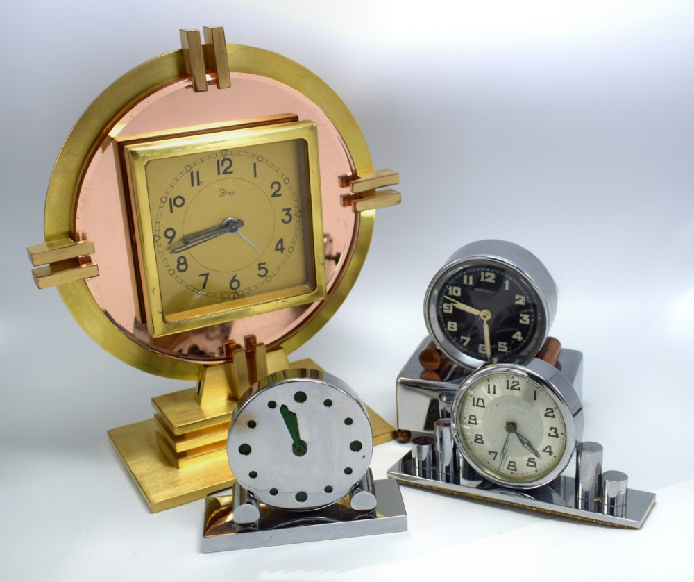Rare Art Deco Machine Age Clock by Dep, Circa 1930 View IX