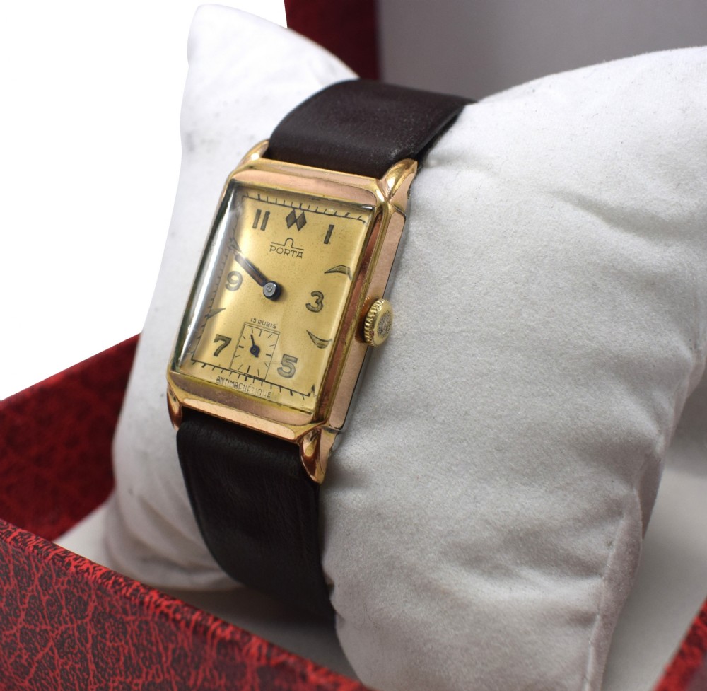 Very Attractive Art Deco 1930's Gents Wrist Watch View VI