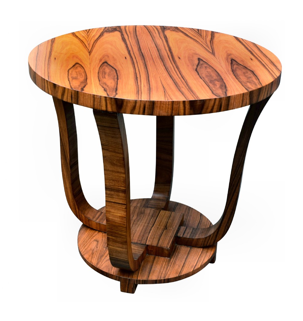 Art Deco Centre Table in Figured Walnut