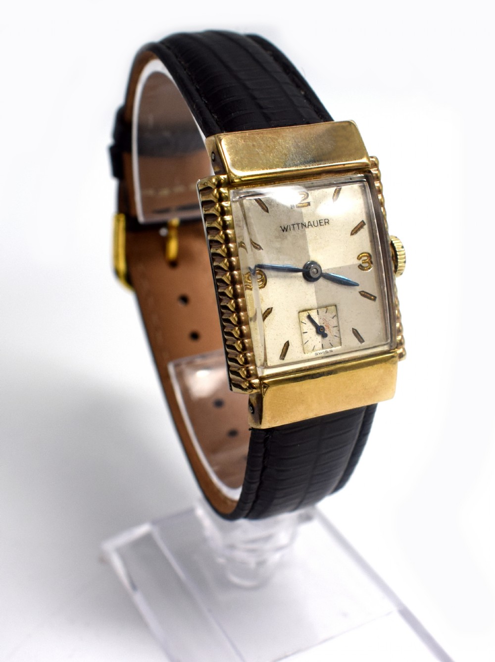 Art Deco 10 k Gold Filled Wittnauer Gents Wrist Watch View XI