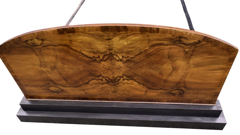Impressive Art Deco Walnut Double Bed, Circa 1930's View V