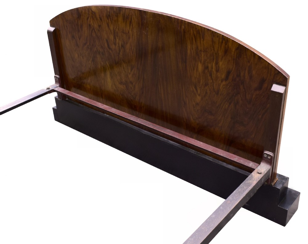Impressive Art Deco Walnut Double Bed, Circa 1930's View VI