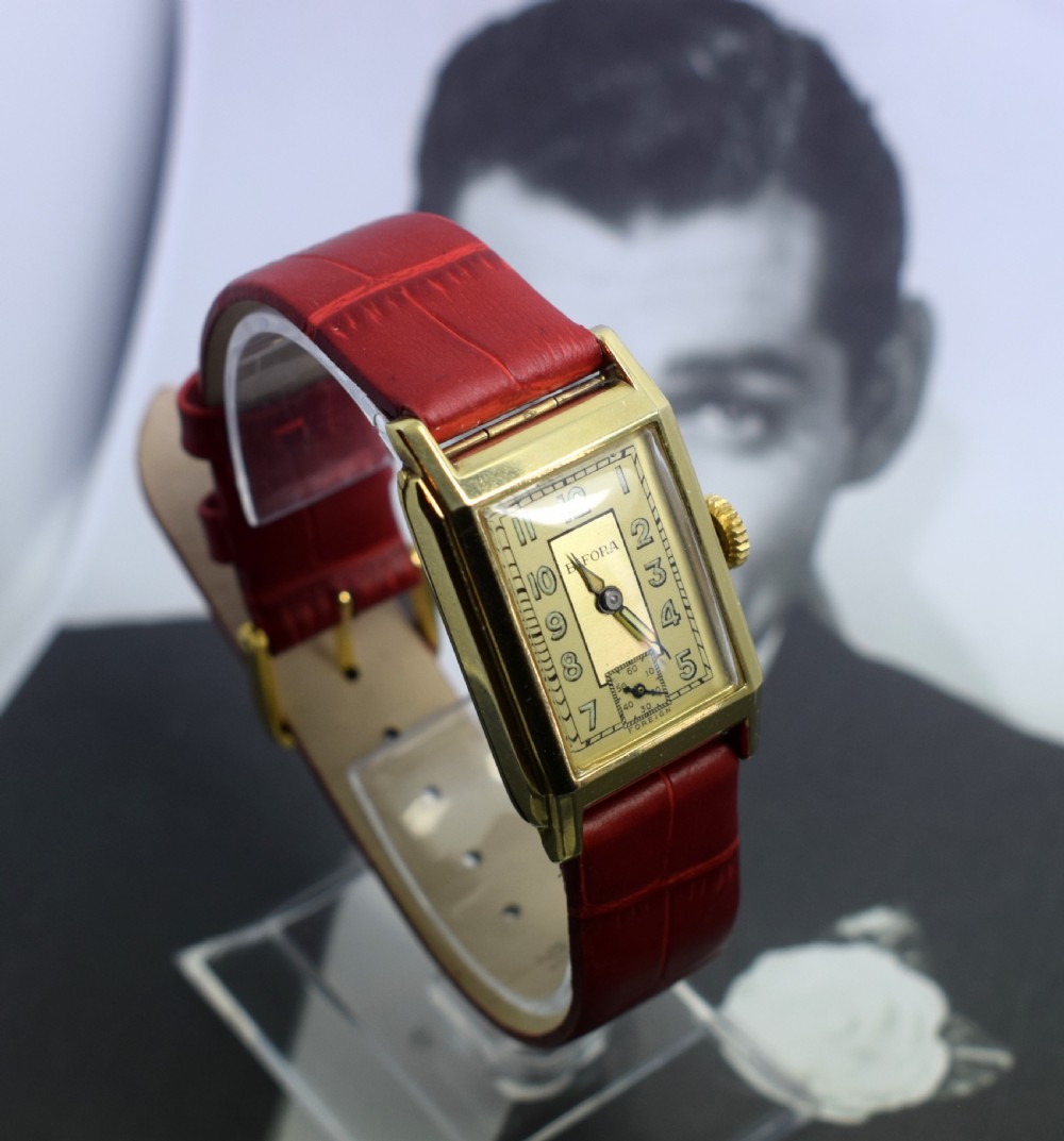 1930's Art Deco Gents Wristwatch Old Stock, Never Worn by Bifora