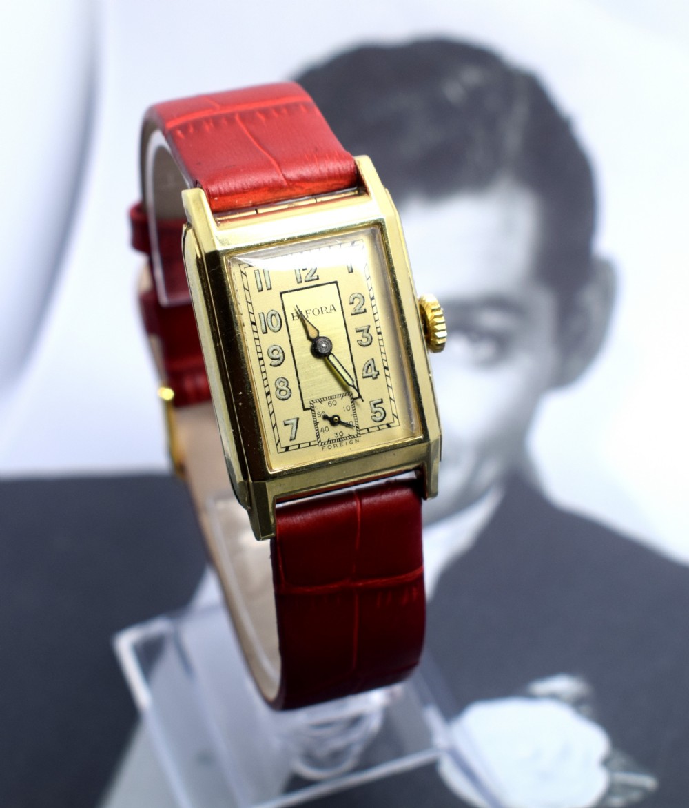 1930's Art Deco Gents Wristwatch Old Stock, Never Worn by Bifora View II