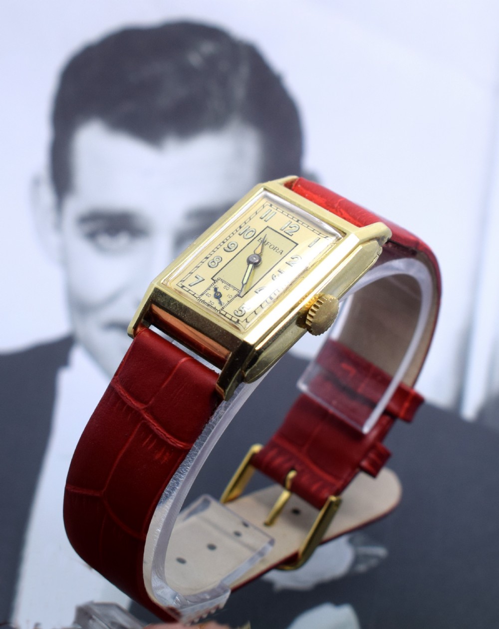 1930's Art Deco Gents Wristwatch Old Stock, Never Worn by Bifora View IV