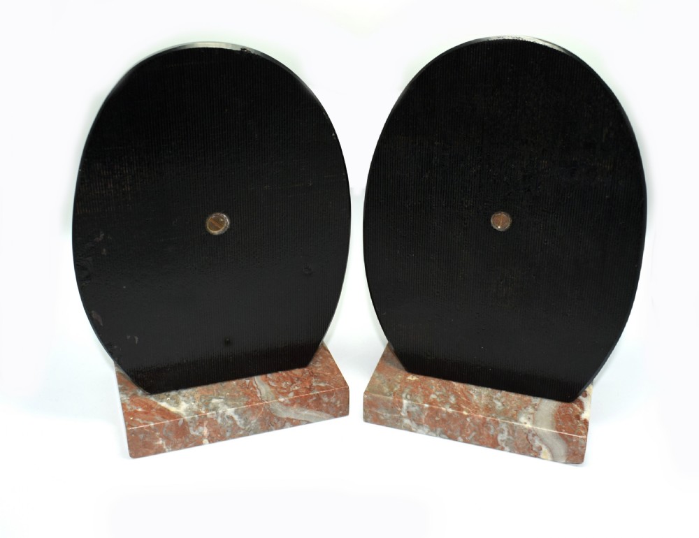 Art Deco Chrome And Vitrolite Bookends, Circa 1930 View V