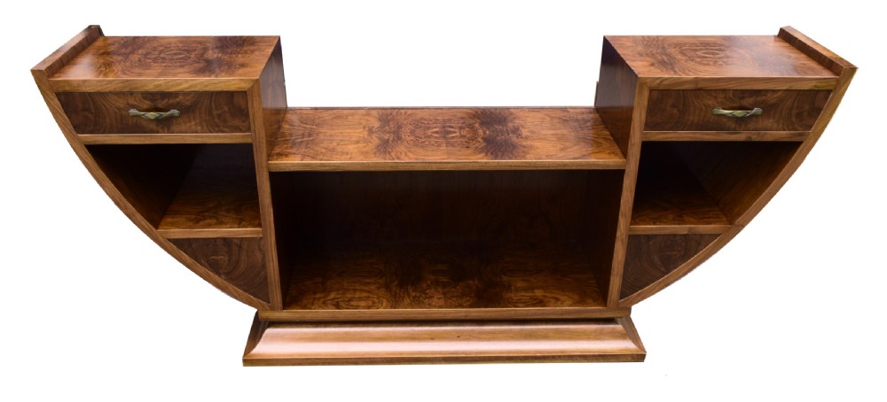 Large Circular Art Deco Walnut Dressing Table, Circa 1930 View V