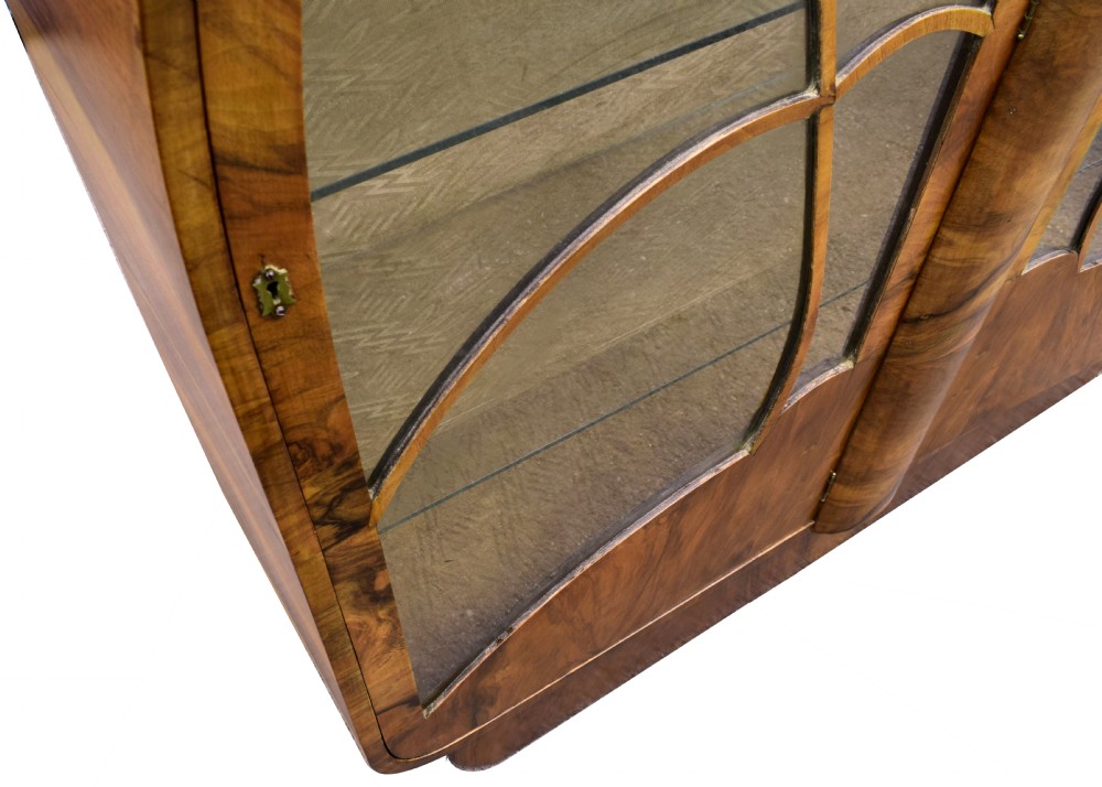 Art Deco Display Cabinet in Walnut, 1930's View III