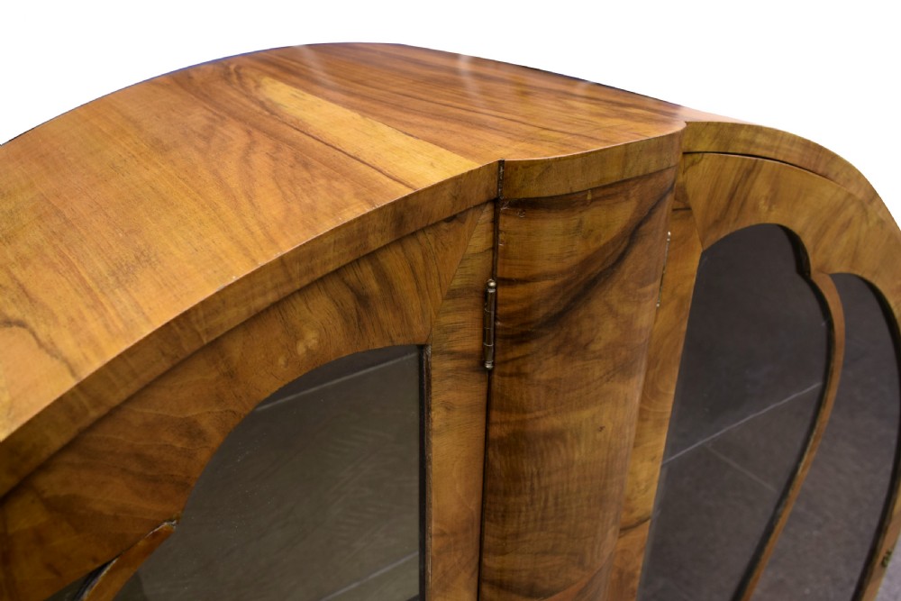 Art Deco Display Cabinet in Walnut, 1930's View IV