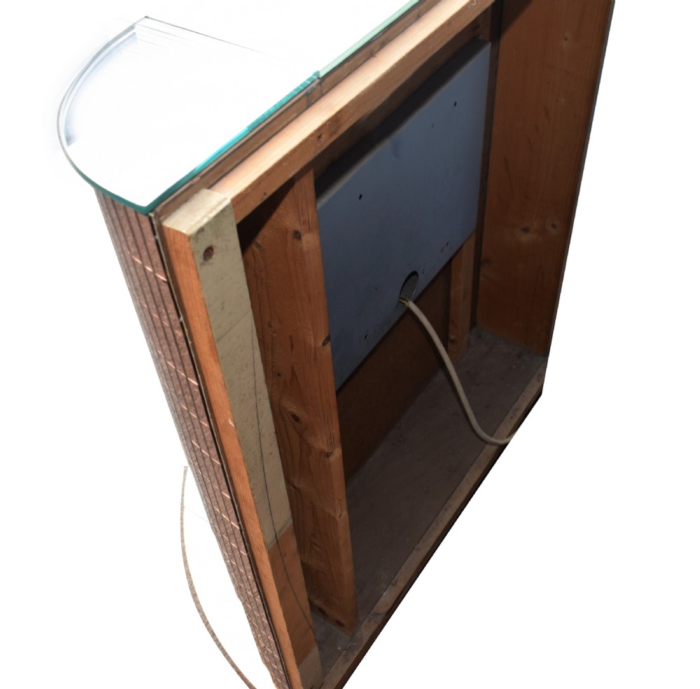 Large Art Deco Rare Mirror Fire Place Surround, Circa 1930 View X