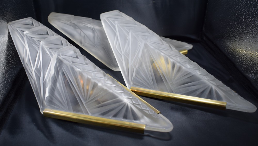 1930's Art Deco Wall Lights - Set Of Three View II