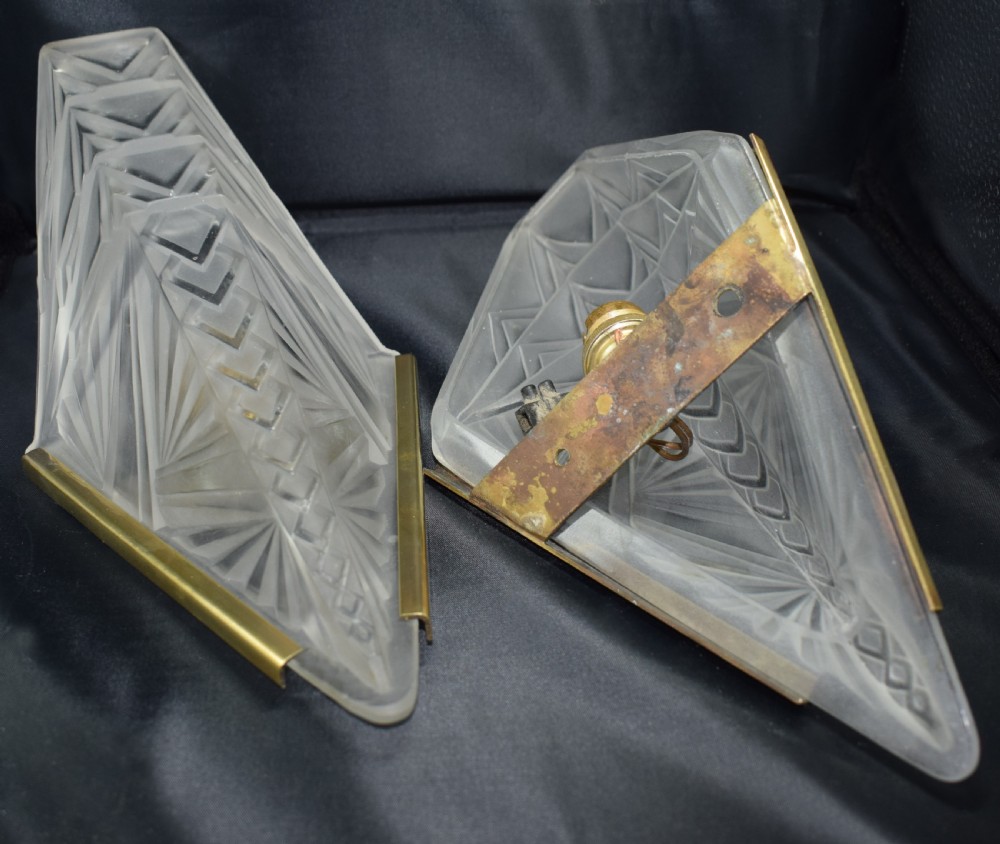 1930's Art Deco Wall Lights - Set Of Three View VIII