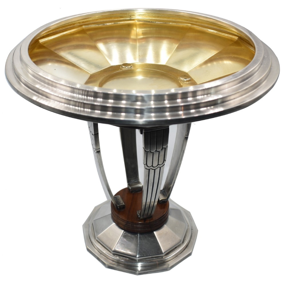 Modernist Art Deco Silver Plated Comport Coupe, circa 1930 View II