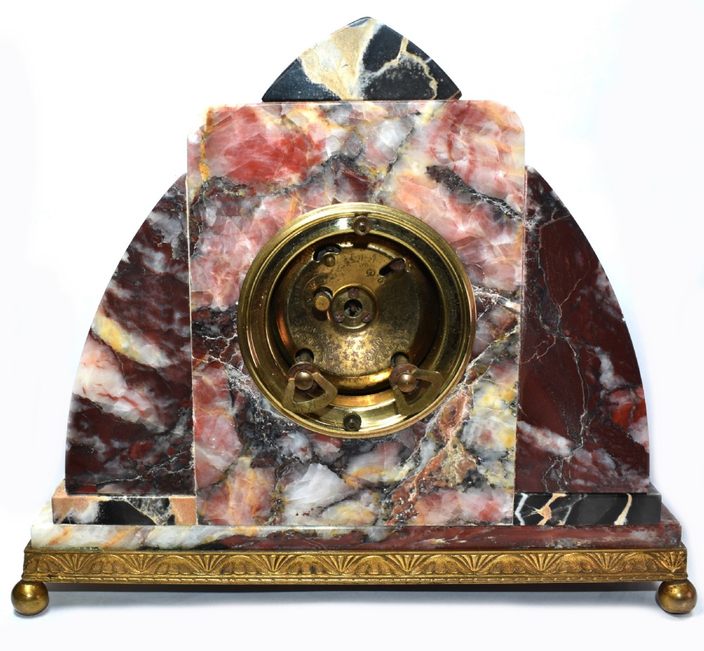 Superb Art Deco French Marble clock, 1930's View III