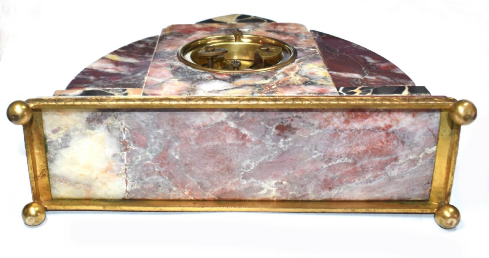 Superb Art Deco French Marble clock, 1930's View V