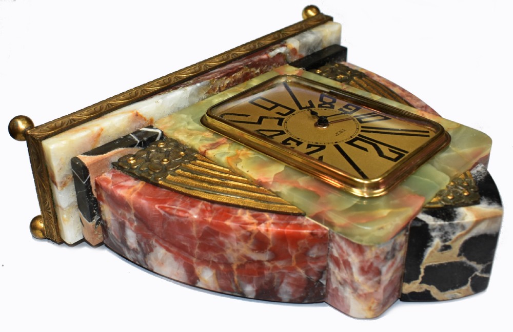 Superb Art Deco French Marble clock, 1930's View VIII