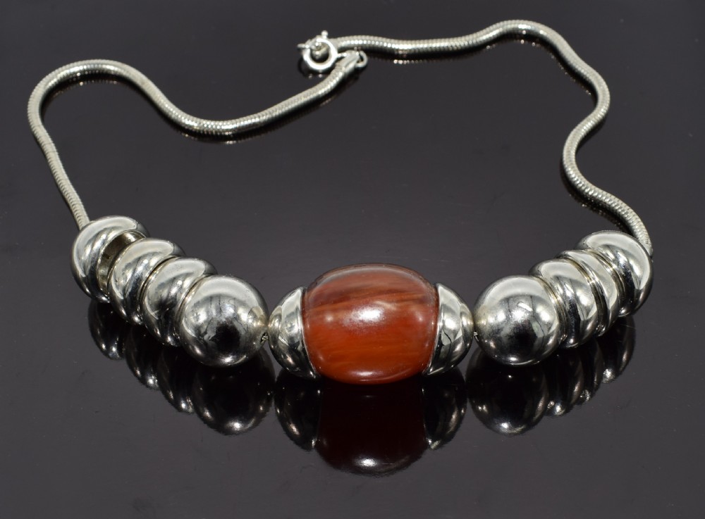 1930's Art Deco Modernist Necklace By Jakob Bengel View II