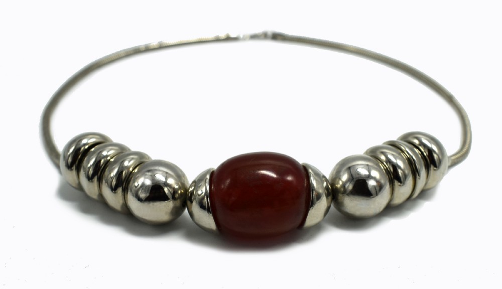 1930's Art Deco Modernist Necklace By Jakob Bengel View VI