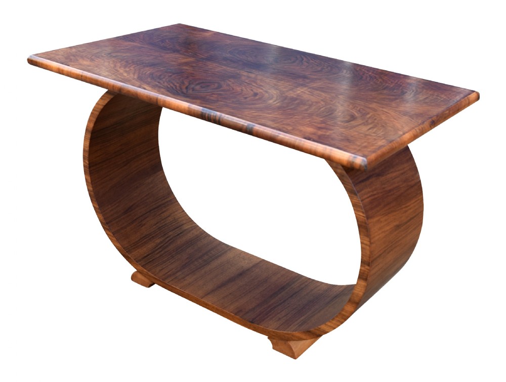 Art Deco U based Occasional Walnut Table View II