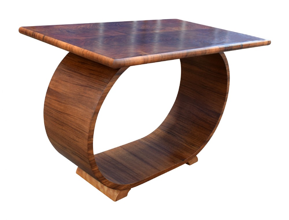 Art Deco U based Occasional Walnut Table View IV