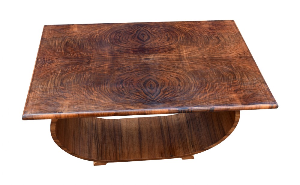 Art Deco U based Occasional Walnut Table View VI