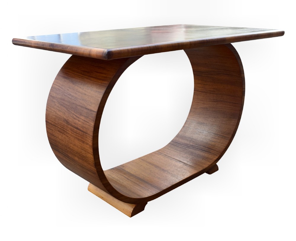 Art Deco U based Occasional Walnut Table View VIII