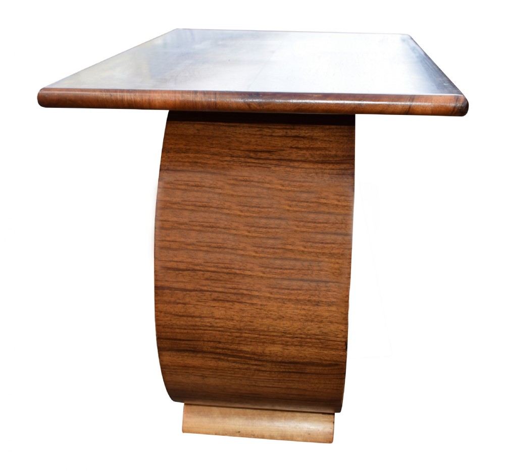 Art Deco U based Occasional Walnut Table View IX