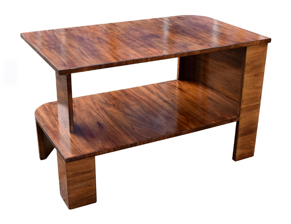 Art Deco Walnut Sofa Table, Circa 1930's View IX